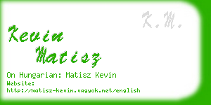 kevin matisz business card